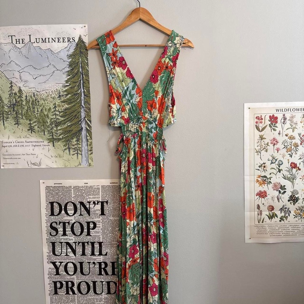 Justify Floral Cutout Maxi Dress Vibrant Summer‎ Boho